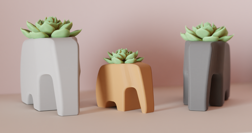 Elefantenbehälter für Blumen