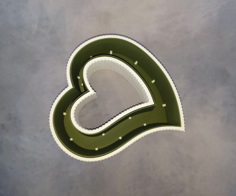 Herzförmiges Pflanzgefäß